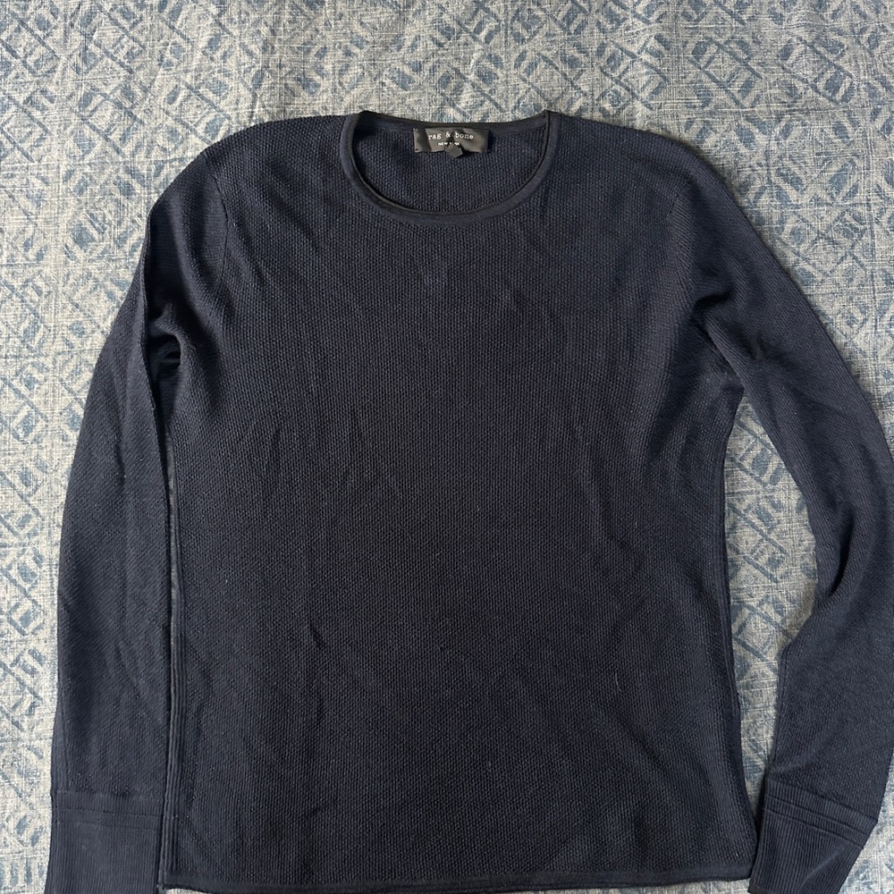 rag & bone Dark Navy Crewneck Sweater